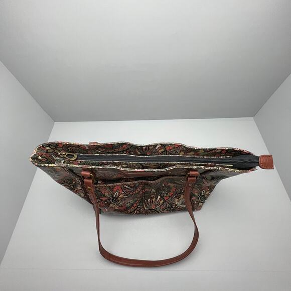 Sakroots Polyvinyl Floral Multi-Pocket Double Strap Handbag Purse - Picture 4 of 12